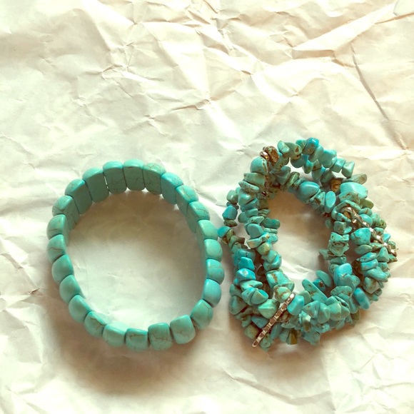 Chico's Jewelry - 2 turquoise elastic bracelets